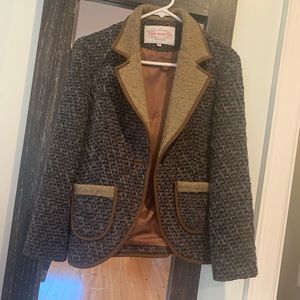 Grey & brown blazer